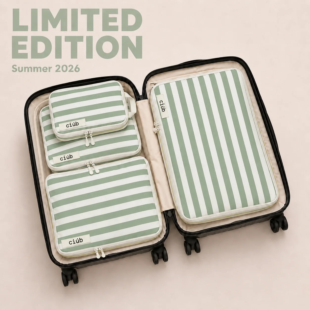 Stripe Compression Packing Cubes